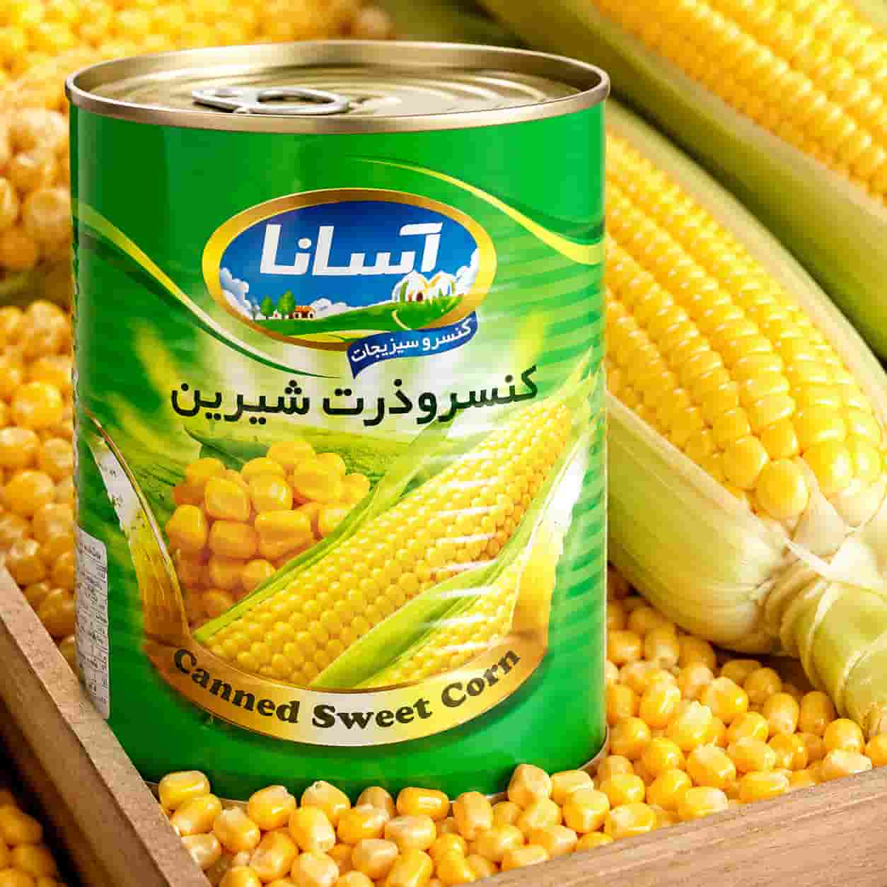 کنسرو ذرت آسانا مناسب ترکیب با غذاهای محبوب